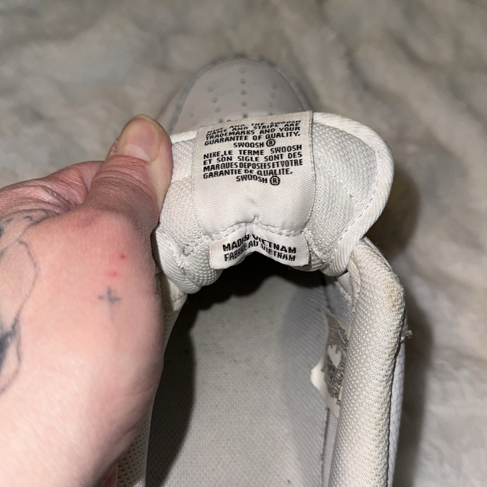 ❤️ NIKE Air Force 1, white with black swoop, size 10.5 men’s - Picture 7 of 10